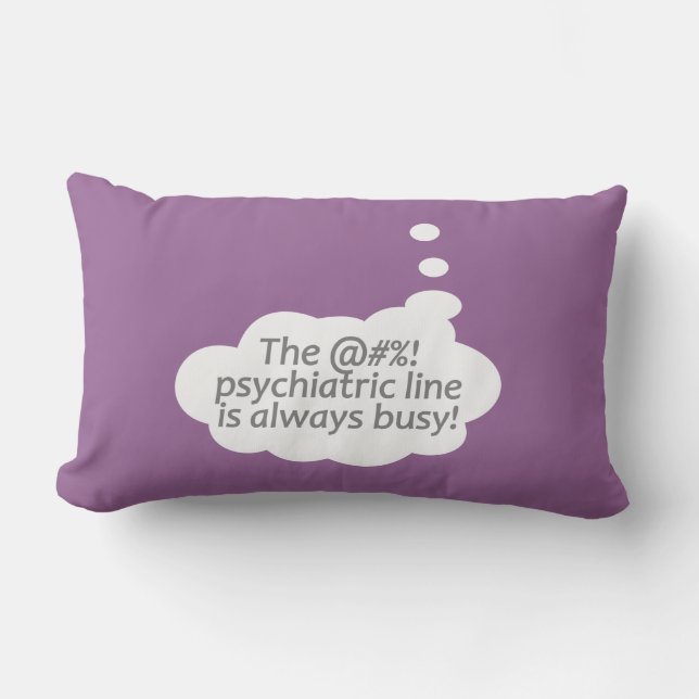 Psychiatric Line custom colour throw pillow (Front)