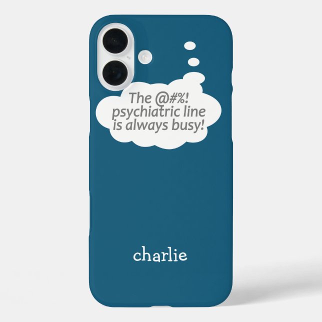 Psychiatric Line custom name & colour phone cases (Back)