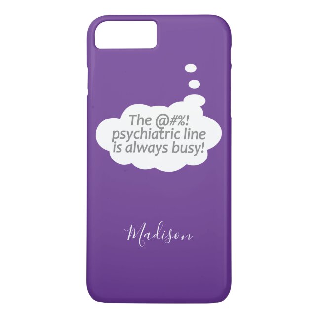 Psychiatric Line custom name & colour phone cases (Back)