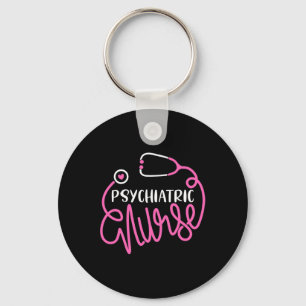Psychiatric Nurse -cute Rn Mental Health Nursing P Key Ring