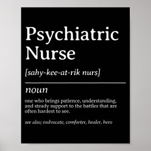 Psychiatric nurse definition mental health quote poster