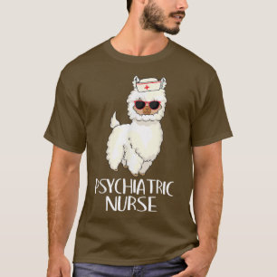Psychiatric Nurse Llama Rn Mental Health Psych Nur T-Shirt