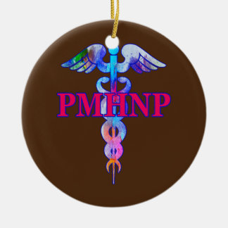 Psychiatric Nurse Practitioner PMHNP Caduceus Ceramic Tree Decoration