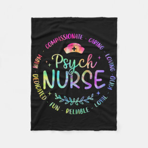 Psychiatric Nurse Rn Mental Health Psych Nurse Tie Fleece Blanket