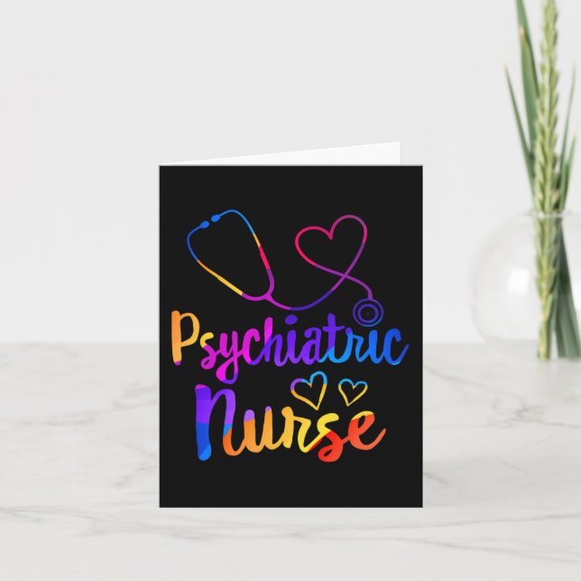 Psychiatric Nurse Week RN Mental Health Nursing Sc Card (Front)
