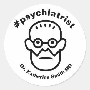 psychiatrist antistress Freud Therapy Health  Classic Round Sticker