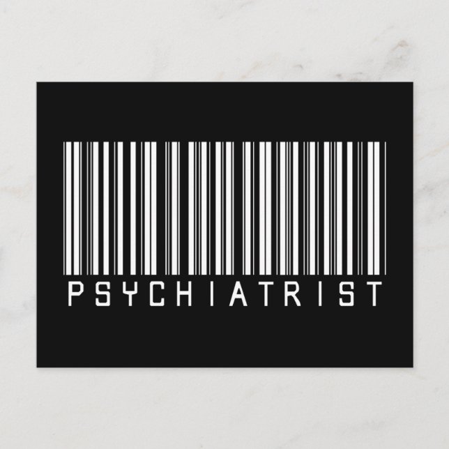 Psychiatrist Bar Code Postcard (Front)