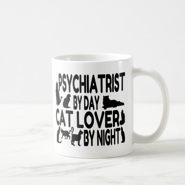 Psychiatrist Cat Lover Coffee Mug (Right)