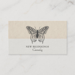 Psychiatrist Counsellor Therapy Butterfly Business Card