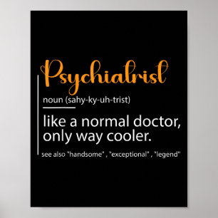 Psychiatrist Definition Psychiatry Doctor Speciali Poster