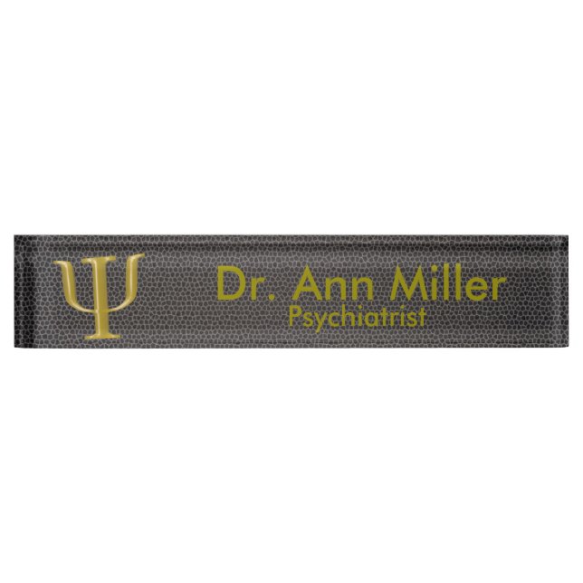 psychiatrist desk nameplate (Front)