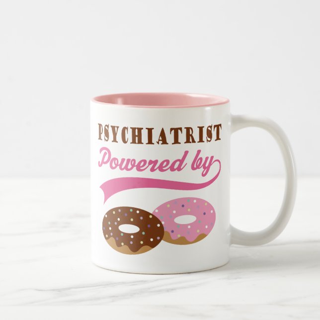 Psychiatrist Gift (Doughnuts) Two-Tone Coffee Mug (Right)