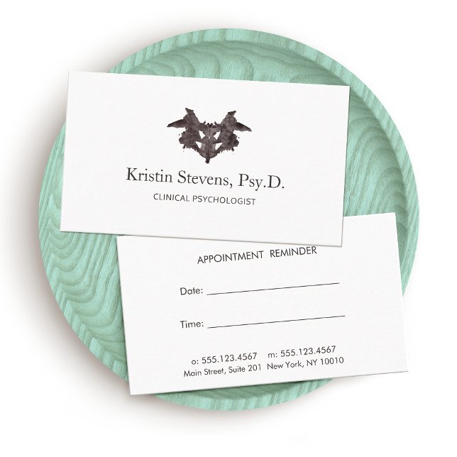 Psychiatrist Ink Blot Appointment Reminder Card (Creator Uploaded)