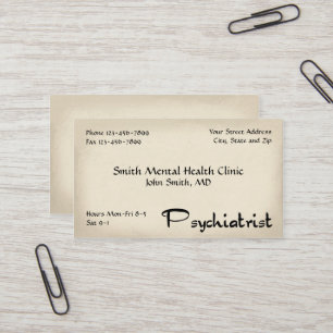 Psychiatrist Mental Health Business Card