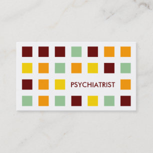 PSYCHIATRIST (mod squares) Business Card