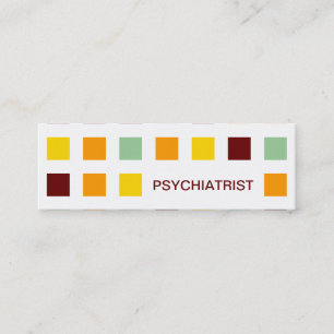 PSYCHIATRIST (mod squares) Mini Business Card
