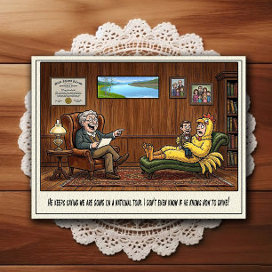Psychiatrist Office Humour Cartoon Postcard
