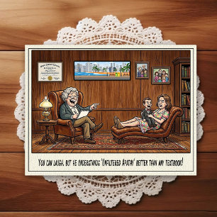 Psychiatrist Office Humour Cartoon Postcard