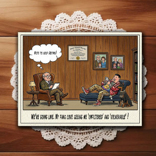 Psychiatrist Office Humour Cartoon Postcard