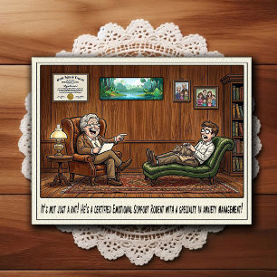 Psychiatrist Office Humour Cartoon Postcard