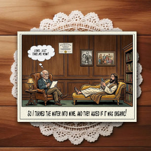 Psychiatrist Office Humour Cartoon Postcard