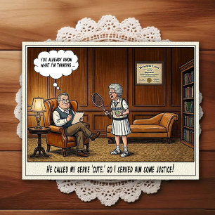 Psychiatrist Office Humour Cartoon Postcard