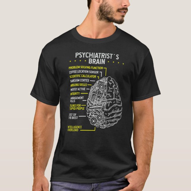 Psychiatrist Psychology Psychiatry Doctor Brain Ps T-Shirt (Front)