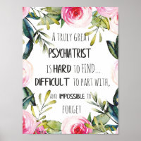 Psychiatrist Thank you quote Gift Idea