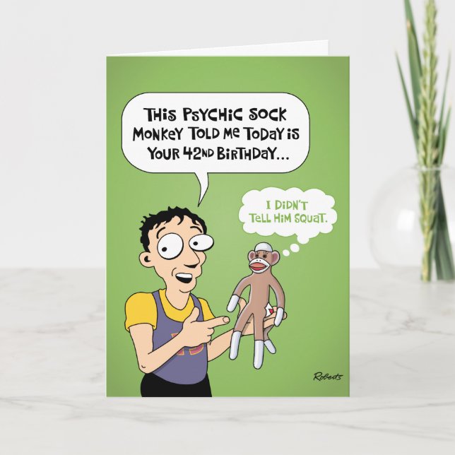 Psychic 42nd Birthday Card (Front)