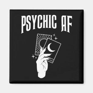 Psychic Af Funny New Age Occult Tarot Clairvoyant  Magnet
