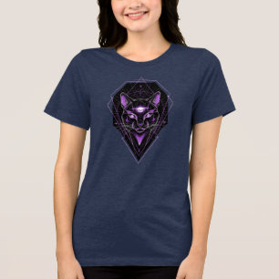 Psychic Black Cat Halloween Tri-Blend Shirt