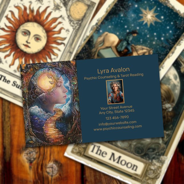 Psychic Counseling & Tarot Reading Business Card (Creator Uploaded)