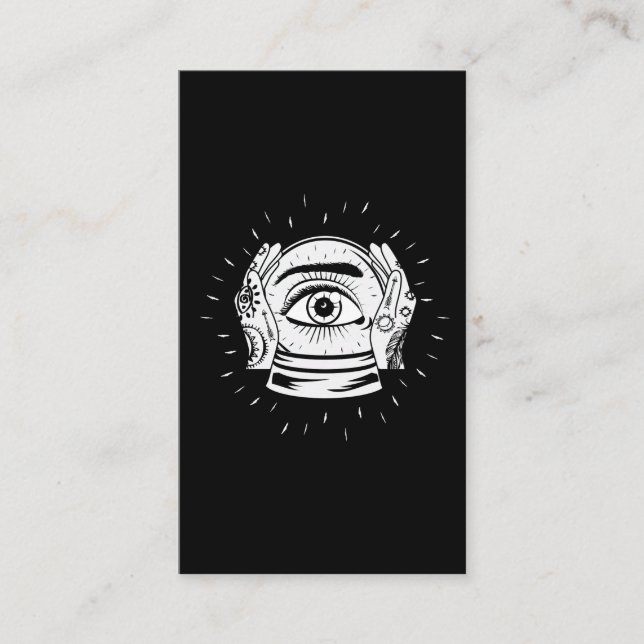 Psychic Crystal Ball Fortune Tellers Business Card (Front)