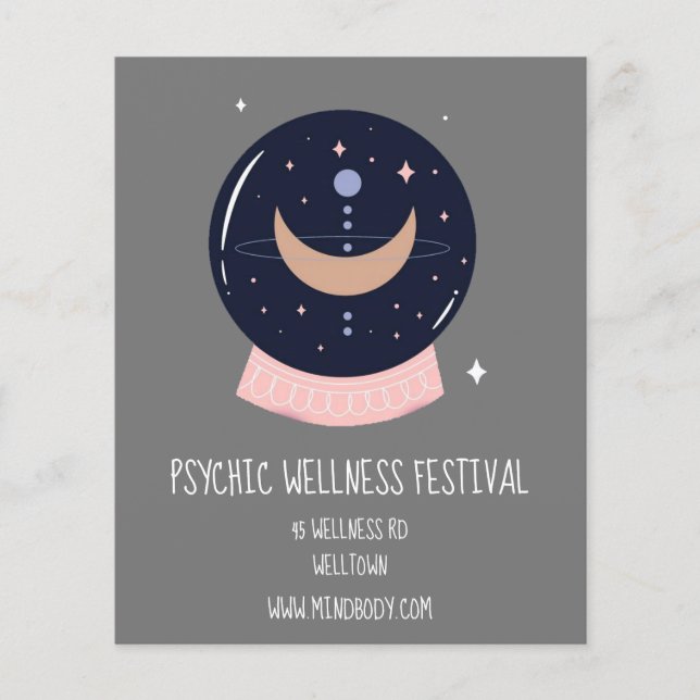 Psychic crystal ball New age Festival Flyer (Front)