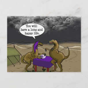 Psychic Dinosaur Postcard
