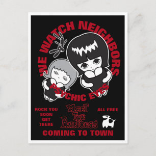 Psychic Eyes Live Poster Holiday Postcard