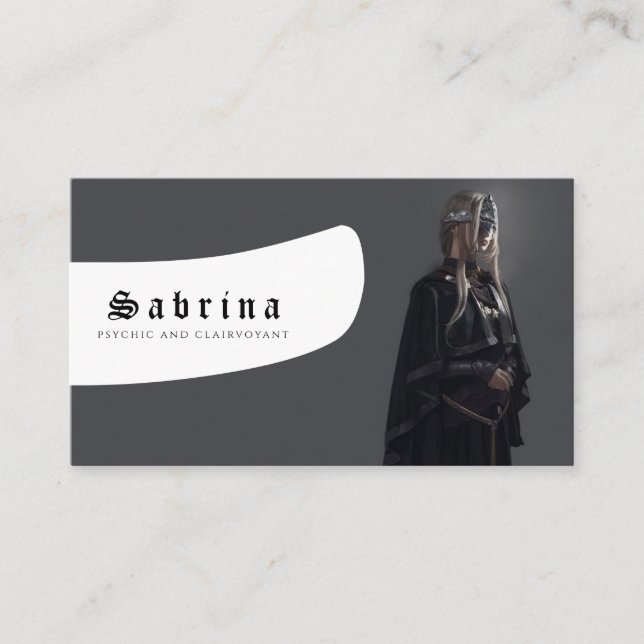 Psychic Medium and Clairvoyant  Business Card (Front)
