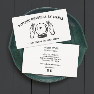 Psychic Medium Crystal Ball Vintage  Business Card