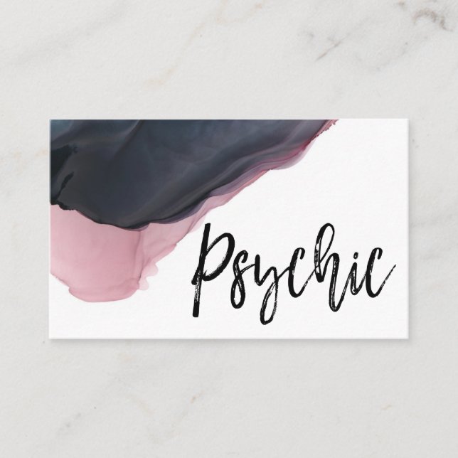*~* Psychic Medium Intuitive Reader Watercolor Business Card (Front)