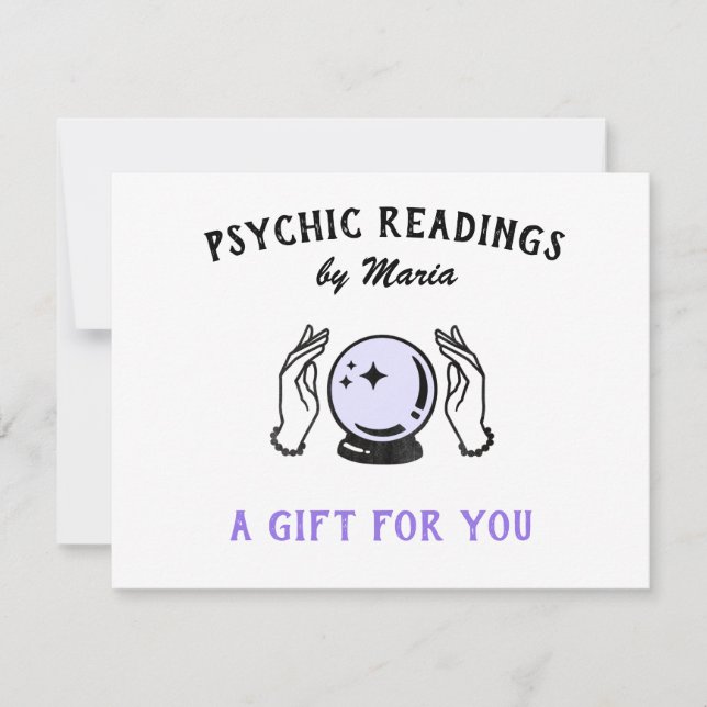 Psychic Medium Reading Gift Certificate  Holiday C (Front)