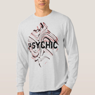 "Psychic" on Pink Black Abstract Art Design T-Shirt