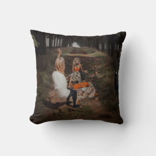 Psychic Reader Medium Witchy Dark Occult AI Art Cushion