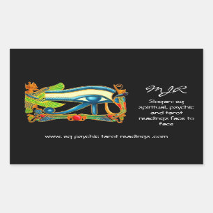 Psychic Reader with Mystic Eye of Horus logo Rectangular Sticker