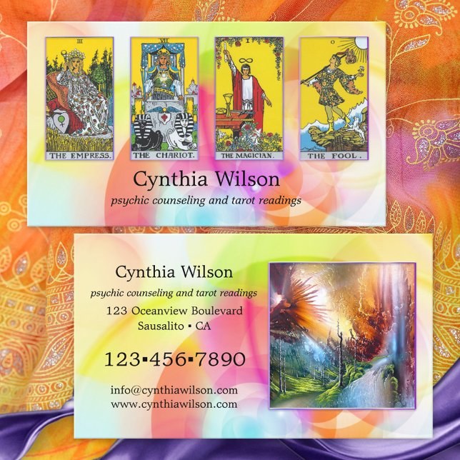 Psychic Tarot Reader Photo Business Card (Creator Uploaded)