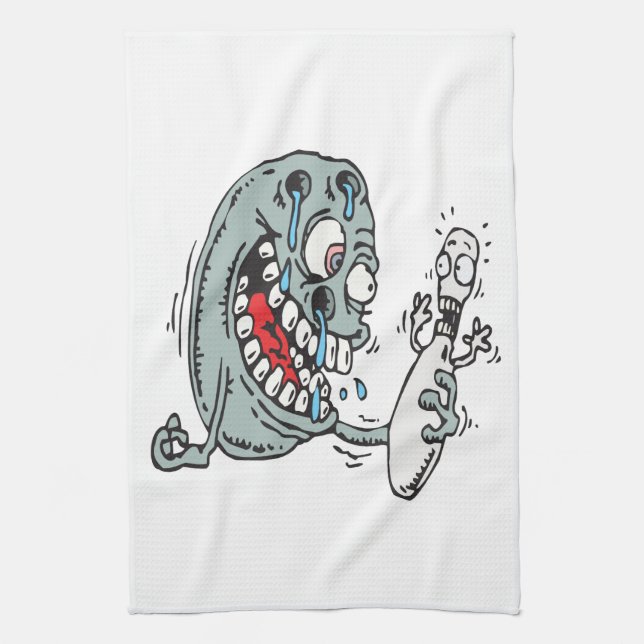 Psycho Bowling Tea Towel (Vertical)