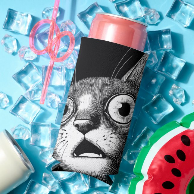 Psycho Cat - Retro Seltzer Can Cooler (In Situ Summer)