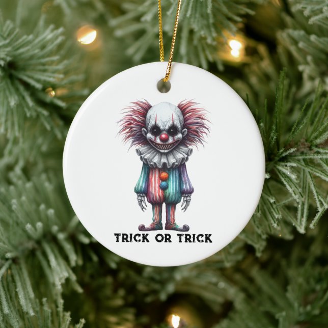 Psycho Clown - Trick or Trick Customise Ceramic Tree Decoration (Tree)