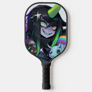 Psycho Cute Monster Anime Girl Pickleball Paddle
