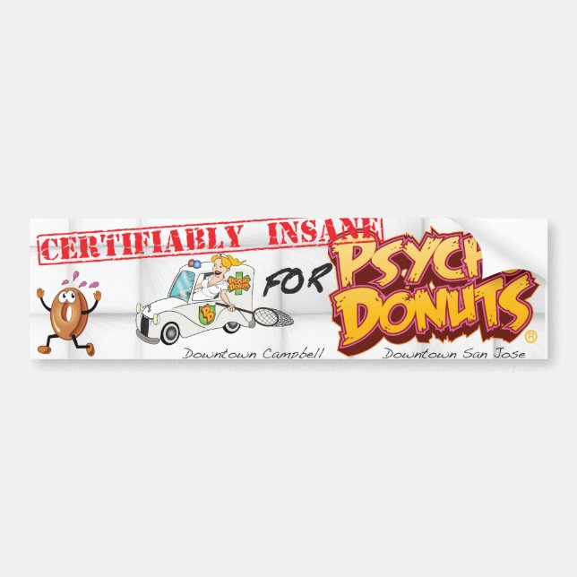 Psycho Doughnuts Bumper Sticker (Front)