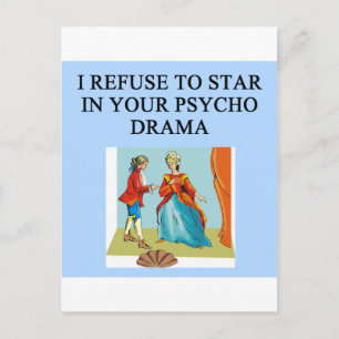 psycho drama queen postcard